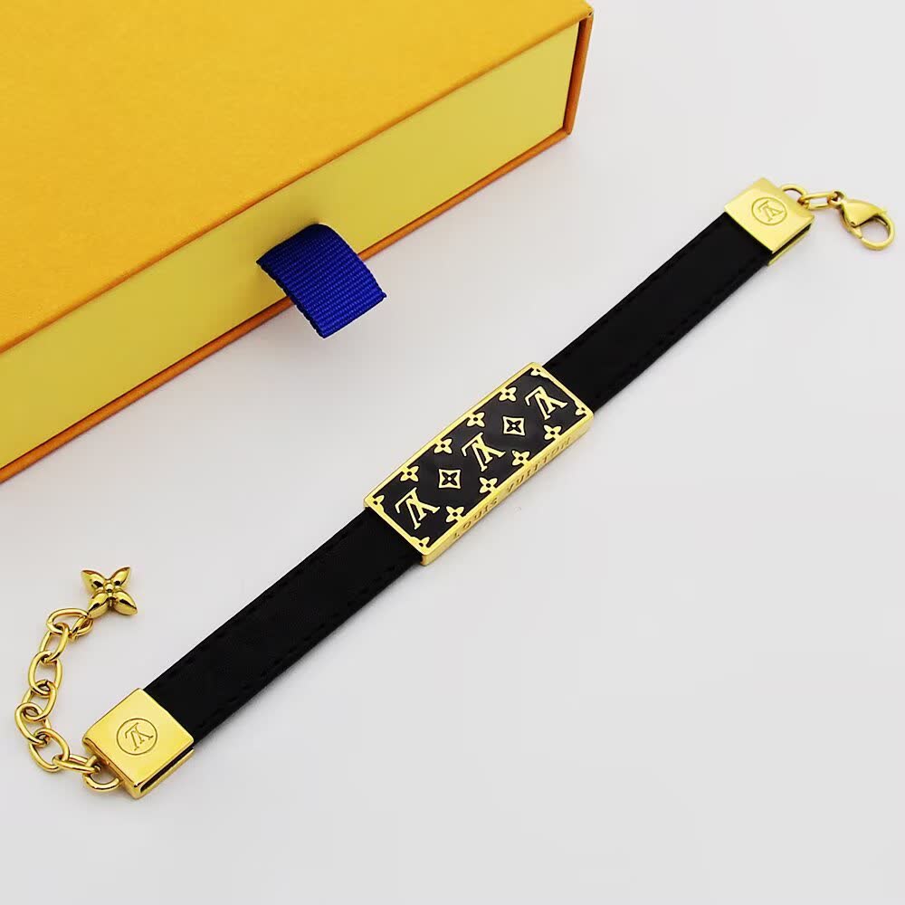 Louis Vuitton Monogram Leather Bracelet